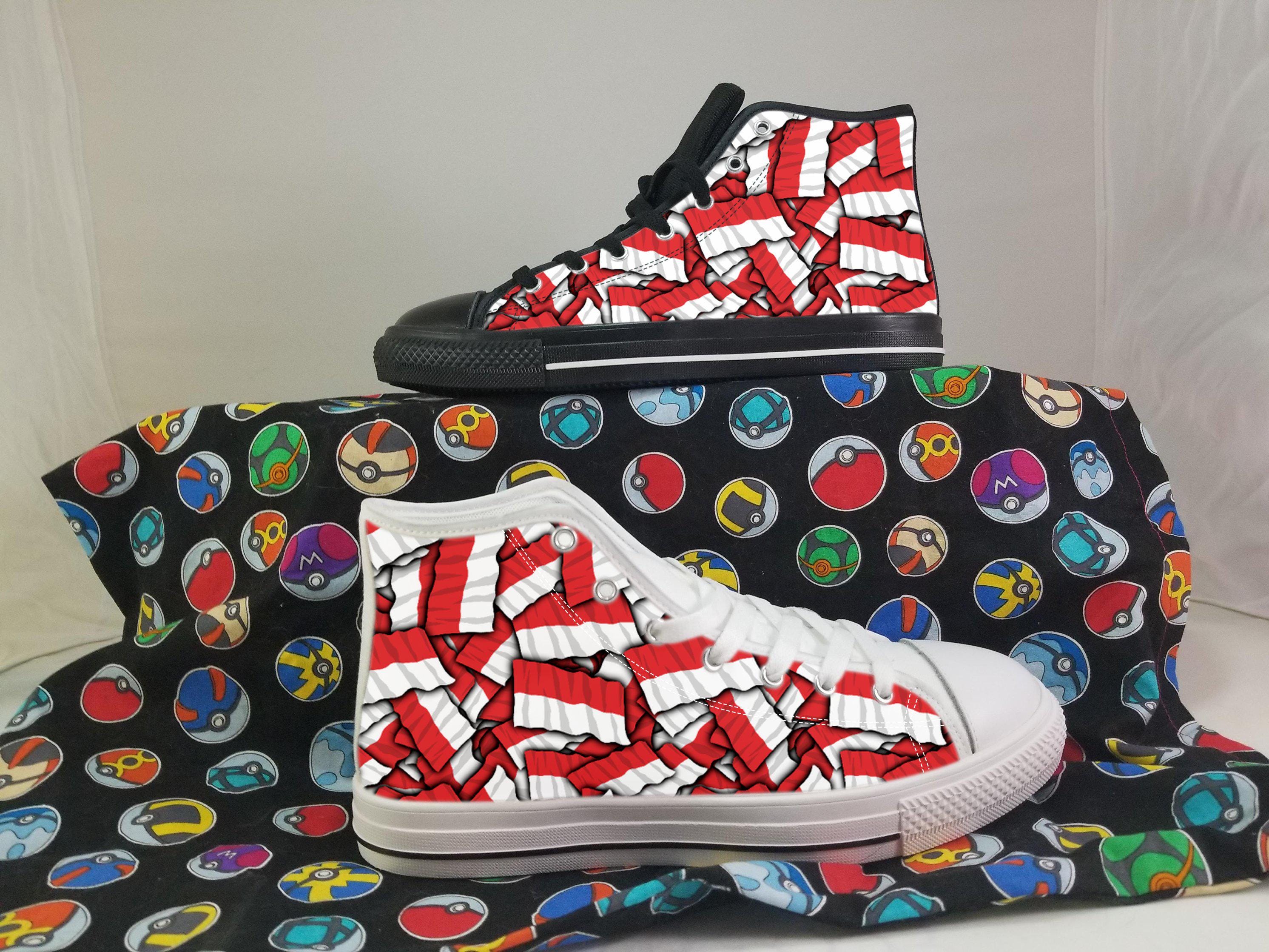 Indonesia Shoes, Indonesia High Top Sneaker, Indonesia Fan Converse style hightop, custom shoe, mom dad child shoe