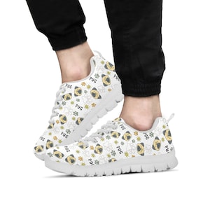 Pug Shoes, Pug Sneaker, Dog Lover tennis shoe, custom shoe, mom dad child shoe