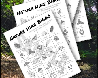 Nature Hike Bingo - Multiple Playing Cards | Scavenger Hunt | Summer Camp Game | Nature Game