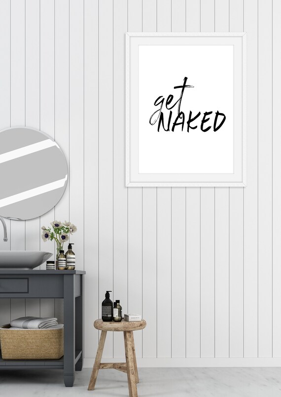 Bad Wand Kunst Lustige Wohnkultur Druckbare Kunst Nackt Etsy