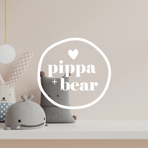 PIPPA / SET / logo minimal per bambini, divertente logo preconfezionato, logo aziendale boutique di abbigliamento per bambini - kit logo - Logo fai da te modificabile - Pacchetto