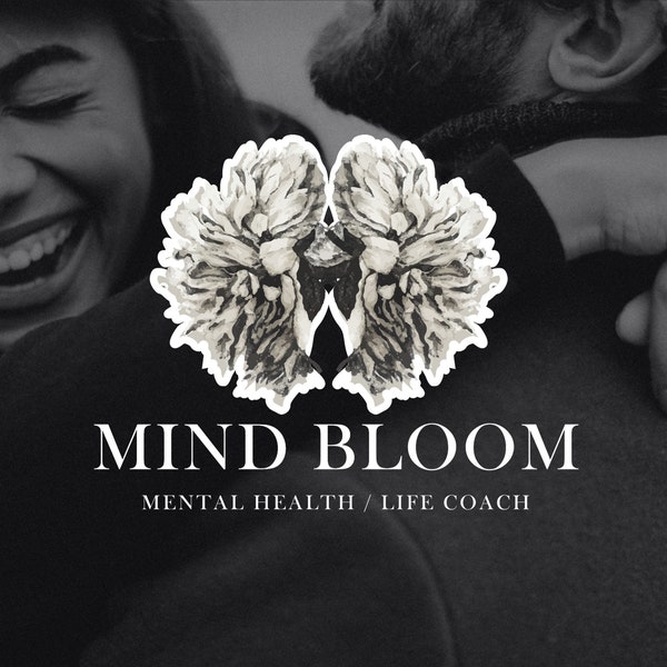 MIND BLOOM | Mental health logo - premade diy logo  - Name business spa wellness life coach logo design - Get started now + edit yourself!