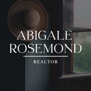 ABIGALE | Minimalist realtor real estate Corjl logo - Premade logo - DIY logo editable by you!!