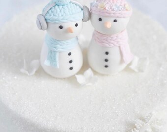 Snow Cake Toppers