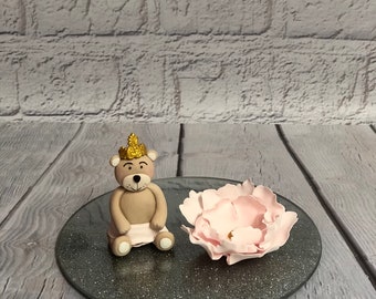 Princess Teddy & Pink Peony Flower