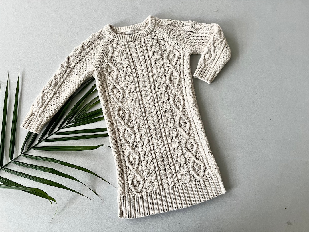 GAP Toddler Girls Cable Knit Sweater Dress Etsy