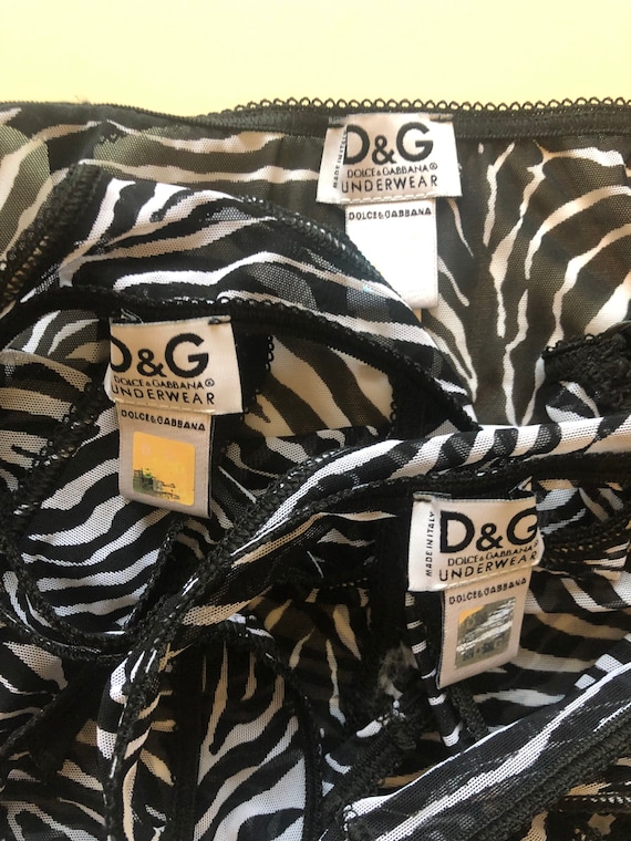 DOLCE&GABBANA; Zebra 3 piece lingerie set; slip a… - image 8