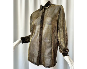 CHAGALL; Vintage nylon blouse