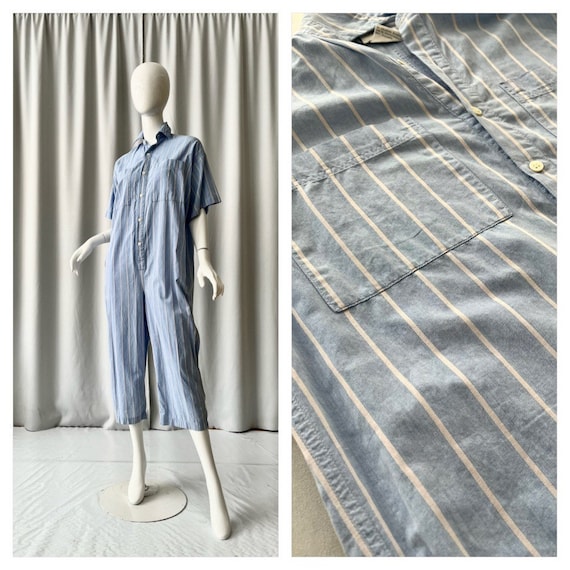 Calvin klein striped jumpsuit sales