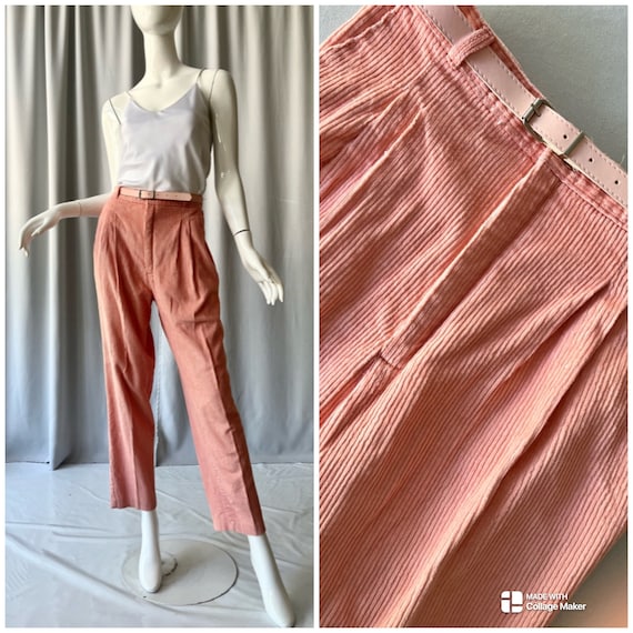 SEARS; Vintage peach corduroy trousers - image 1