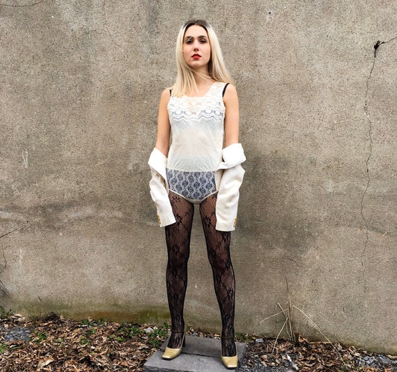 vintage lingerie; bodysuit; onesie; teddie; Christ