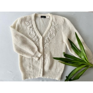 VINTAGE; Mohair cardigan sweater