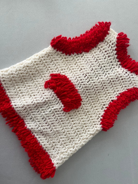 VINTAGE; toddler hand knit sweater vest - image 5