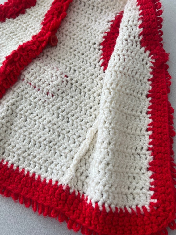 VINTAGE; toddler hand knit sweater vest - image 4