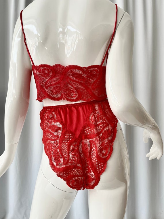 DEADSTOCK; 60s lace lingerie set/ Vintage French … - image 2