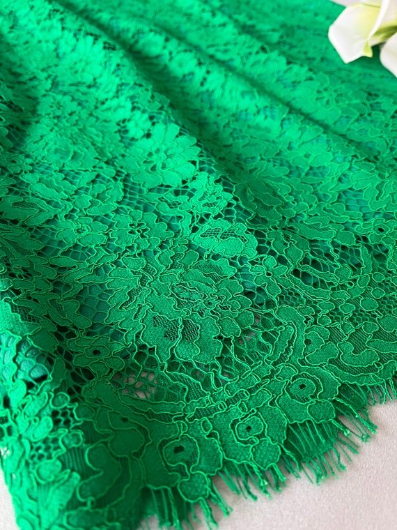J.CREW; Apple green lace midi skirt - image 7