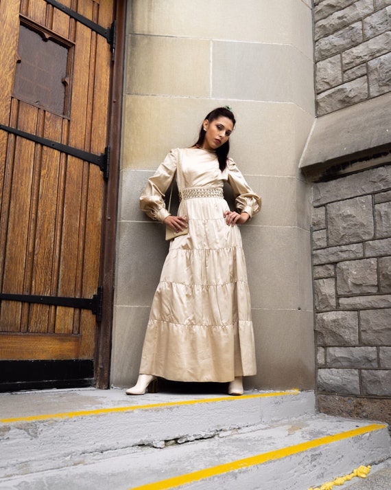 Vintage Satin Gown, vintage dress