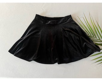 DESIGNER; Velvet mini skirt