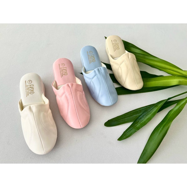 DEADSTOCK; Pastel granny slippers; boudoir slippers; slip ons