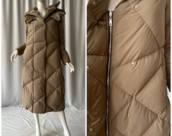 VINTAGE; Puffer down filled maxi coat