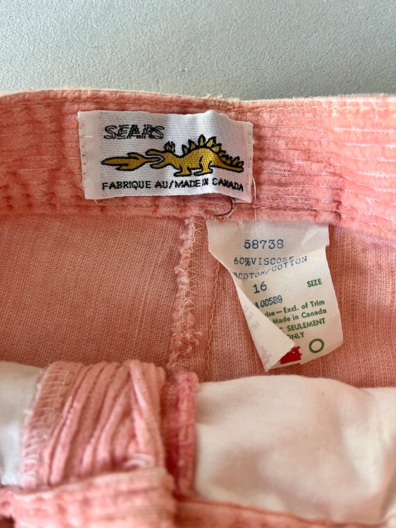 SEARS; Vintage peach corduroy trousers - image 8