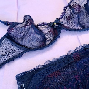 Women's Bra Sexy Lingerie Set Lace Up 1/4 Cup Shelf with Bikini
