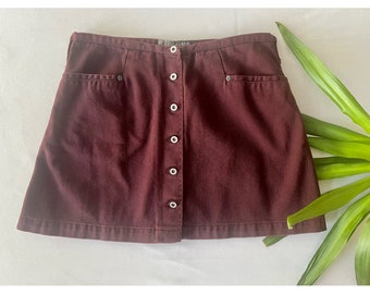 ESPRIT; Denim button up skirt