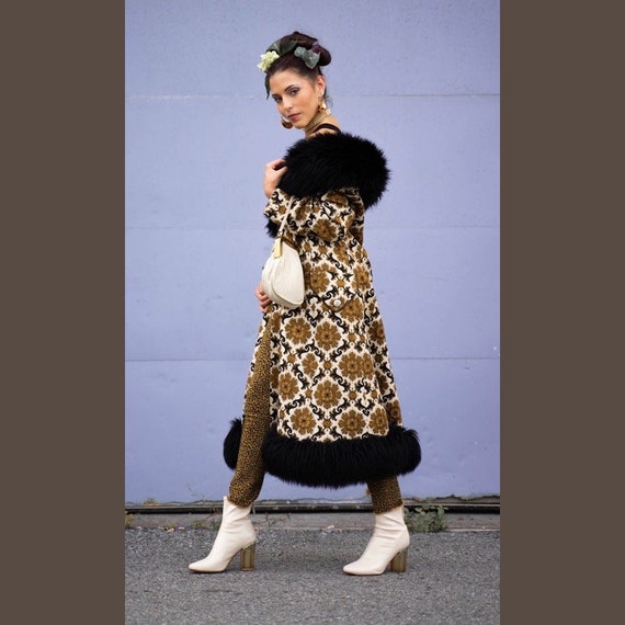 Vintage 70's Carpet Coat, Tapestry coat, Vintage C