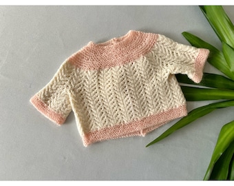 VINTAGE; Hand knit baby sweater