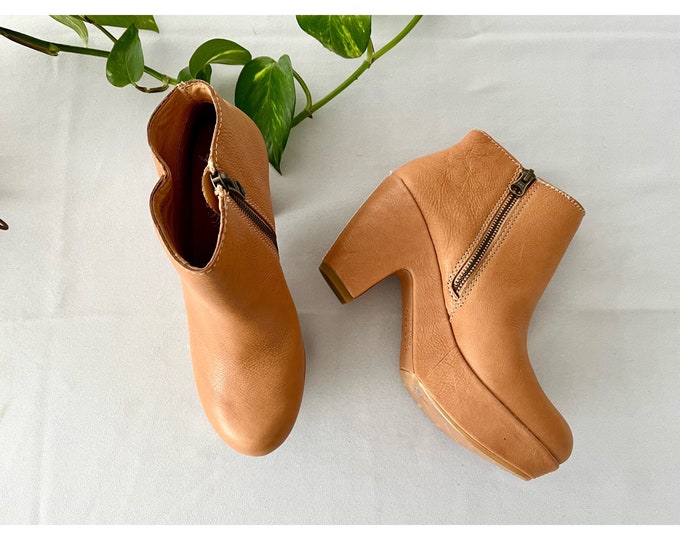 KORK EASE Leather Clog Boots Etsy