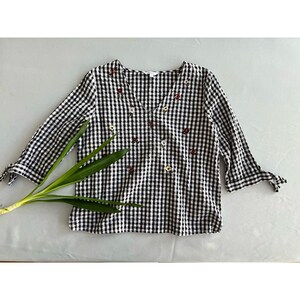 REITMANS Chemisier vichy en coton; chemise à manches longues