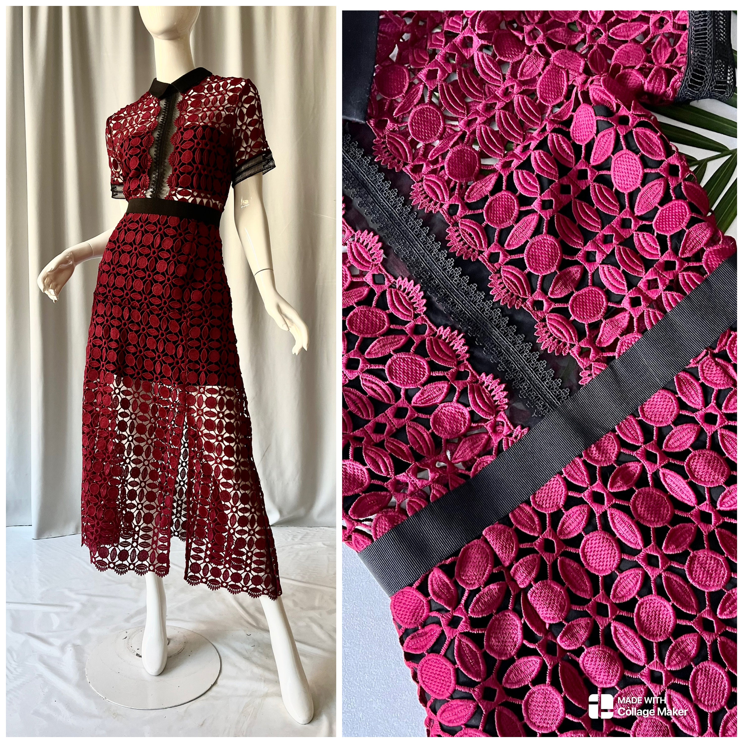 Burgundy self portrait dress discount