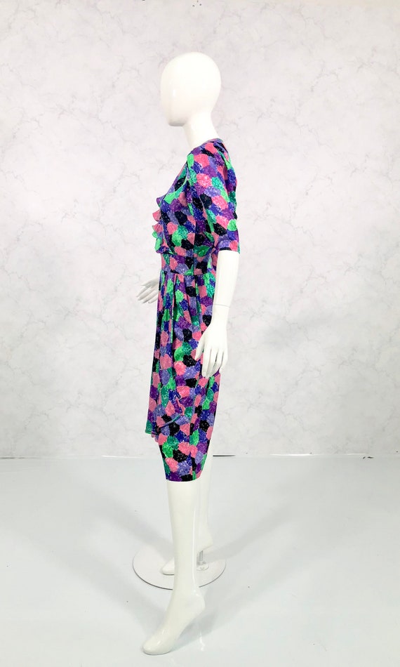 EMANUEL UNGARO: Silk multi colour wrap style dress - image 4