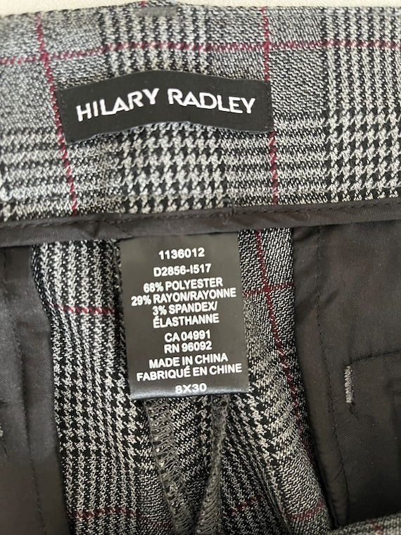 Hilary Radley Black Striped Stretch Slacks