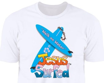 Jesus Surfed WoW Boards Men's Christian Fitted Premium T-Shirt is part of the Sweet Life Collection offered through Jesus Surfed Apparel Co