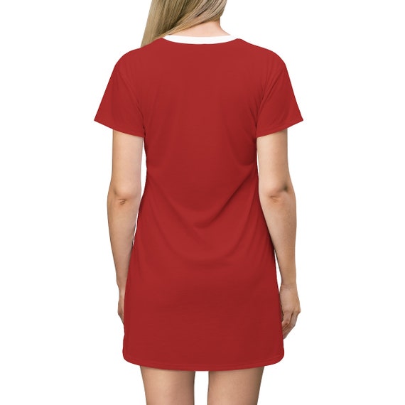 cheap red t shirt dress