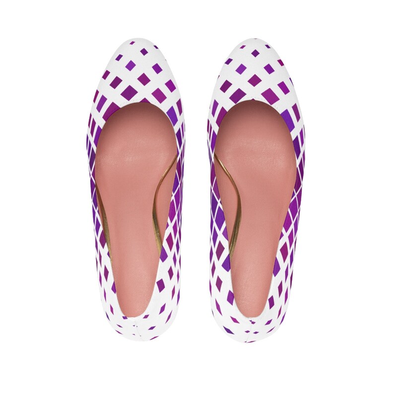 Women/'s Purple And White High Heels