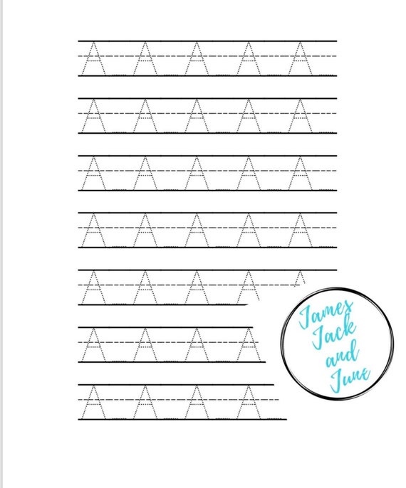 Tracing Alphabet Worksheets Alphabet Tracing letters | Etsy