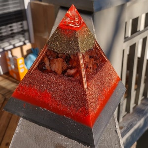Large Orgonite Pyramid - Carnelian