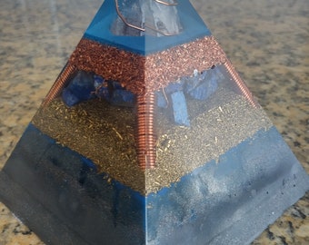 Large Orgonite Pyramid - Lapis Lazuli