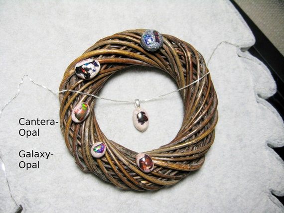 Cantera opal × RainbowMoonstone necklace Necklace With Mexican Opal, Galaxy Opal, Cantera Opal, Opal