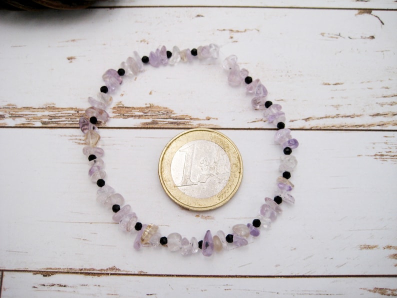 gemstone bracelet Dainty splinter bracelet with ametrin and spinel 925 silver