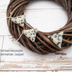 Jasper necklace, Dalmatian Jasper, triangle pendant, 925 silver, gold filled, box chain, dainty, minimalist, gemstone, gift for her