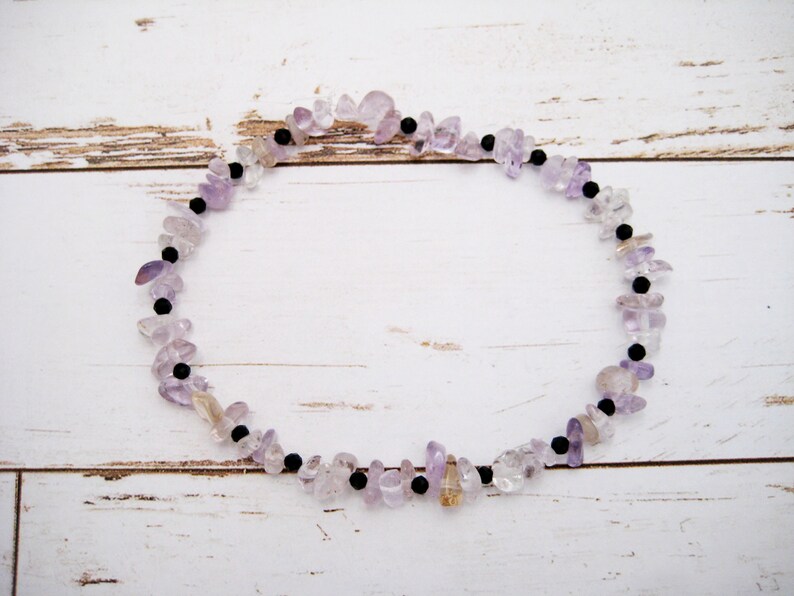 gemstone bracelet Dainty splinter bracelet with ametrin and spinel 925 silver