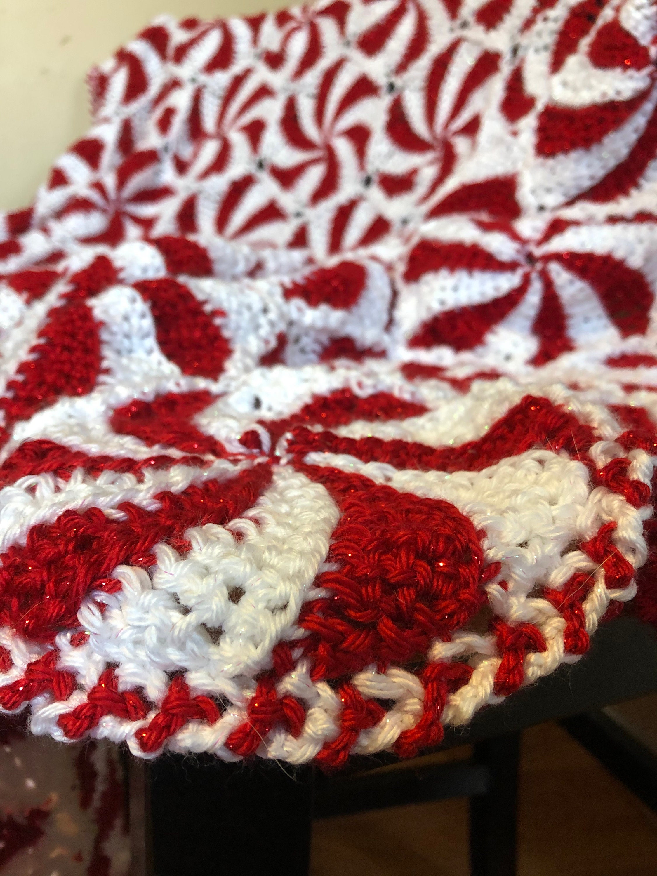 Pinwheel Peppermint Crochet Blanket Etsy