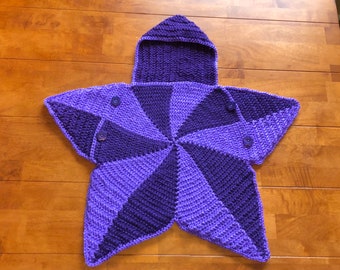 Pinwheel Purple Baby Star Blanket Wrap