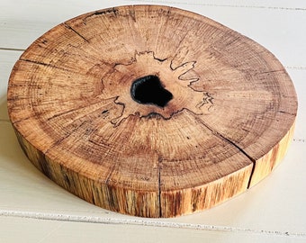 Spalted mountain maple live edge round, trivet, cookie, candle holder, cake stand, decoration base, centerpiece, Rare Find