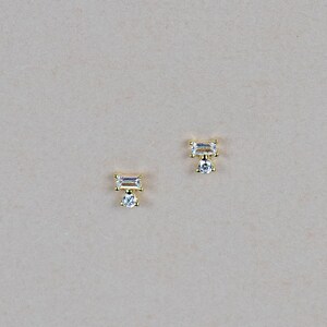 Tiny Geo Stud Earrings