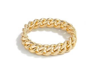 Brooklyn Gold Chain Link Ring