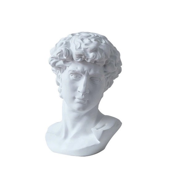 Michelangelo's David Head Bust Portraits Art Sculpture | Etsy